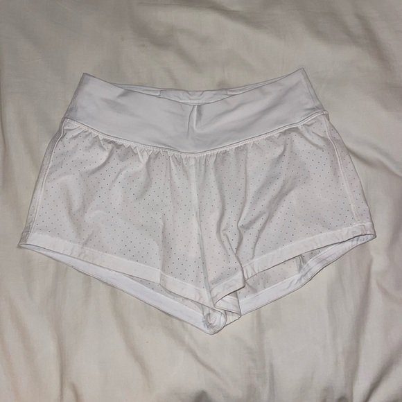 White Lululemon Shorts - Picture 1 of 4